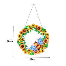 Load image into Gallery viewer, 5D DIY Diamond Painting Crystal Bee Wreath Art Door Hanging Decor