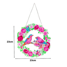 Load image into Gallery viewer, 5D DIY Diamond Painting Crystal Bird Wreath Art Door Hanging Decor