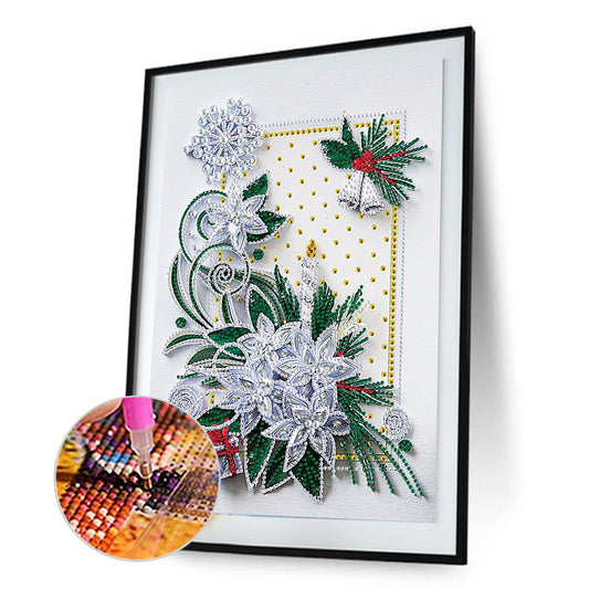 Diamond Painting - Partial Special Shaped - Christmas Quilling paper painting (30*40cm)