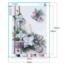Load image into Gallery viewer, Diamond Painting - Partial Special Shaped - Christmas Quilling paper painting (30*40cm)