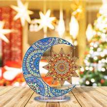 Load image into Gallery viewer, Special Shaped Diamond Painting Christmas Desktop Ornament Sun Moon
