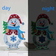 Load image into Gallery viewer, Luminous Crystal Christmas Snowman Diamond Painting Ornaments Kit