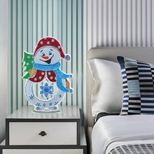 Load image into Gallery viewer, Luminous Crystal Christmas Snowman Diamond Painting Ornaments Kit