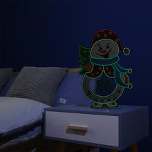 Load image into Gallery viewer, Luminous Crystal Christmas Snowman Diamond Painting Ornaments Kit