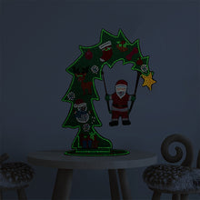Load image into Gallery viewer, Luminous Crystal Santa Claus DIY Diamond Painting Ornaments Kit
