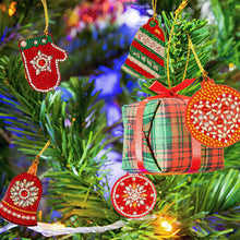 Load image into Gallery viewer, 8pcs Christmas Tree Pendant Kit DIY Full Special Shaped Diamond Painting