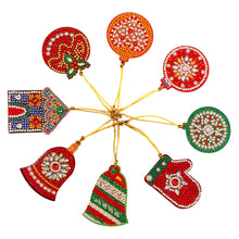 Load image into Gallery viewer, 8pcs Christmas Tree Pendant Kit DIY Full Special Shaped Diamond Painting