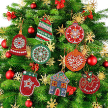 Load image into Gallery viewer, 8pcs Christmas Tree Pendant Kit DIY Full Special Shaped Diamond Painting
