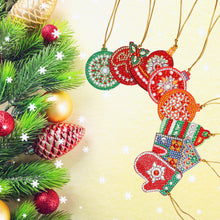 Load image into Gallery viewer, 8pcs Christmas Tree Pendant Kit DIY Full Special Shaped Diamond Painting