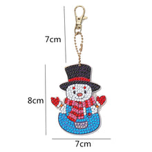 Load image into Gallery viewer, 5pcs DIY Snowman Full Special Shaped Diamond Painting Keychain Kit