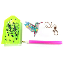 Load image into Gallery viewer, 4pcs DIY Hummingbird Full Special Shaped Diamond Painting Keychain