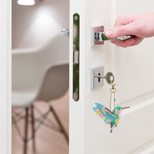 Load image into Gallery viewer, 4pcs DIY Hummingbird Full Special Shaped Diamond Painting Keychain