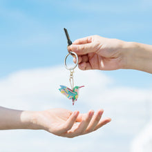 Load image into Gallery viewer, 4pcs DIY Hummingbird Full Special Shaped Diamond Painting Keychain