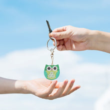 Load image into Gallery viewer, 5pcs DIY Owl Full Special Shaped Diamond Painting Keychain Kit