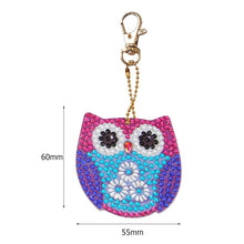 Load image into Gallery viewer, 5pcs DIY Owl Full Special Shaped Diamond Painting Keychain Kit