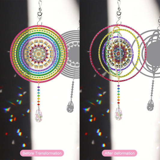 DIY Diamond Painting Double-sided Hanging Rotatable Wind Chime