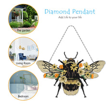 Load image into Gallery viewer, DIY Diamond Special Shape Partial Drill Bee Pendant DIY Decor