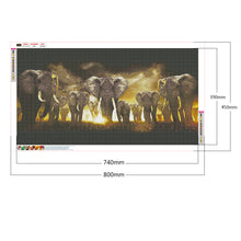 Load image into Gallery viewer, Diamond Painting - Full Round - Elephant (80*45CM)