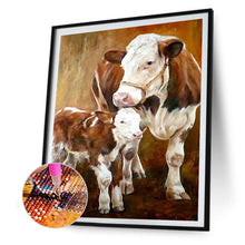 Load image into Gallery viewer, Diamond Painting - Full Round - Big cow and calf (30*40CM)