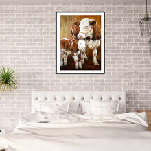 Load image into Gallery viewer, Diamond Painting - Full Round - Big cow and calf (30*40CM)