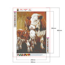 Load image into Gallery viewer, Diamond Painting - Full Round - Big cow and calf (30*40CM)