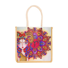 Load image into Gallery viewer, 5D Diamond Painting Linen Bags DIY Aries Girl Eco Shopping Tote