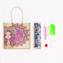 Load image into Gallery viewer, 5D Diamond Painting Linen Bags DIY Aries Girl Eco Shopping Tote