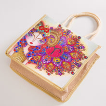 Load image into Gallery viewer, 5D Diamond Painting Linen Bags DIY Aries Girl Eco Shopping Tote