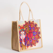 Load image into Gallery viewer, 5D Diamond Painting Linen Bags DIY Drill Handbag Reusable Eco Shopping Tote