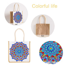 Load image into Gallery viewer, 5D Diamond Painting Linen Bag DIY Mandala Shopping Handbag Tote