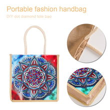 Load image into Gallery viewer, 5D Diamond Painting Linen Bag DIY Mandala Shopping Handbag Tote