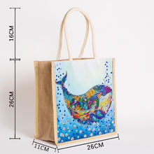 Load image into Gallery viewer, 5D Diamond Painting Linen Bag DIY Dolphin Shopping Handbag Totes