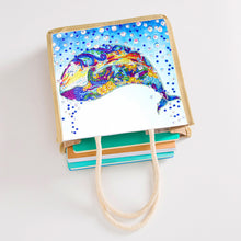 Load image into Gallery viewer, 5D Diamond Painting Linen Bag DIY Dolphin Shopping Handbag Totes