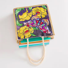 Load image into Gallery viewer, 5D Diamond Painting Linen Bag DIY Butterfly Flower Shopping Totes