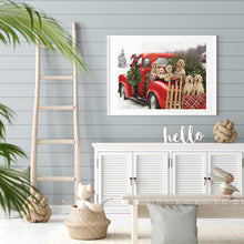 Load image into Gallery viewer, Diamond Painting - Full Round - Puppy in the little red car (40*30CM)