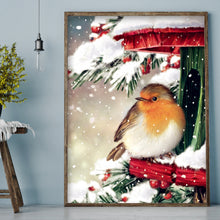 Load image into Gallery viewer, Diamond Painting - Full Round - Christmas snow bird (30*40CM)