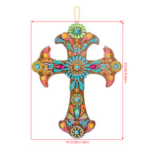 Load image into Gallery viewer, DIY Diamond Painting Cross Pendant Acrylic Hanging Wall Home Decor