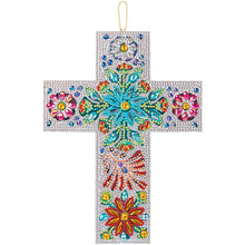 Load image into Gallery viewer, DIY Diamond Painting Cross Pendant Acrylic Hanging Wall Home Decor