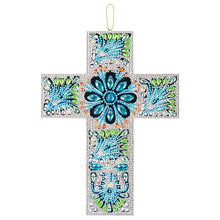Load image into Gallery viewer, DIY Diamond Painting Cross Pendant Acrylic Hanging Wall Home Decor