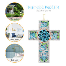 Load image into Gallery viewer, DIY Diamond Painting Cross Pendant Acrylic Hanging Wall Home Decor