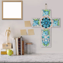 Load image into Gallery viewer, DIY Diamond Painting Cross Pendant Acrylic Hanging Wall Home Decor