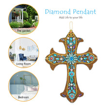 Load image into Gallery viewer, DIY Diamond Painting Cross Pendant Acrylic Hanging Wall Home Decor