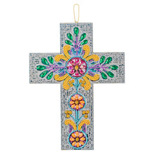 Load image into Gallery viewer, DIY Diamond Painting Cross Pendant Acrylic Hanging Wall Home Decor