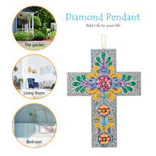 Load image into Gallery viewer, DIY Diamond Painting Cross Pendant Acrylic Hanging Wall Home Decor