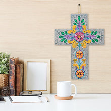 Load image into Gallery viewer, DIY Diamond Painting Cross Pendant Acrylic Hanging Wall Home Decor