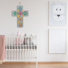 Load image into Gallery viewer, DIY Diamond Painting Cross Pendant Acrylic Hanging Wall Home Decor