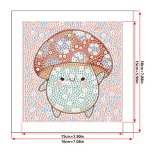 Load image into Gallery viewer, Diamond Painting - Full Crystal - Cartoon mushroom (18*18CM)