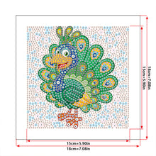 Load image into Gallery viewer, Diamond Painting - Full Crystal - Cartoon peacock (18*18CM)