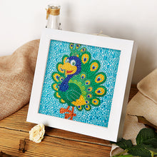 Load image into Gallery viewer, Diamond Painting - Full Crystal - Cartoon peacock (18*18CM)