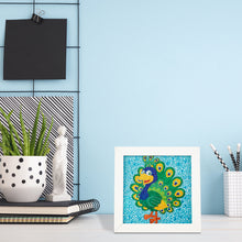 Load image into Gallery viewer, Diamond Painting - Full Crystal - Cartoon peacock (18*18CM)